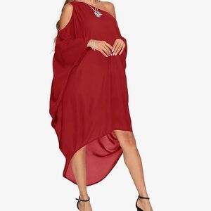 Red Asymmetrical Dress